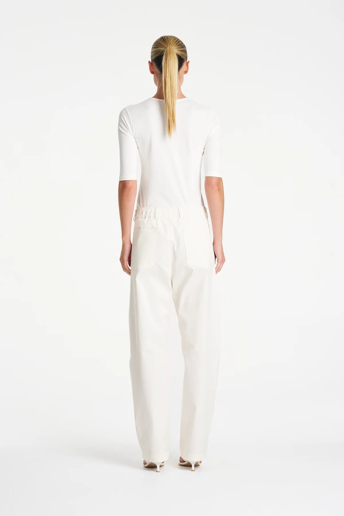 Signature By Mela Purdie Half Sleeve Top - White