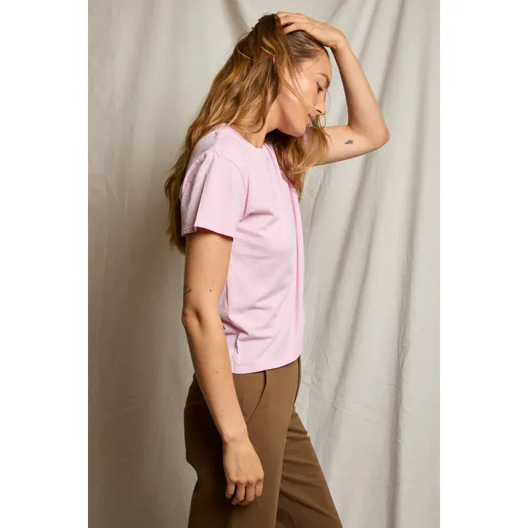 Perfect White Tee Harley Boxy Crew - Sugar Pink Perfect White Tee Pisces Boutique