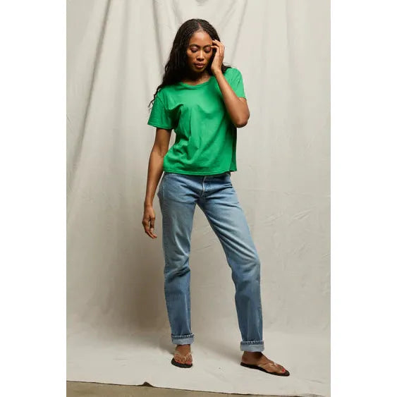 Perfect White Tee Harley Boxy Crew - Grass Perfect White Tee Pisces Boutique
