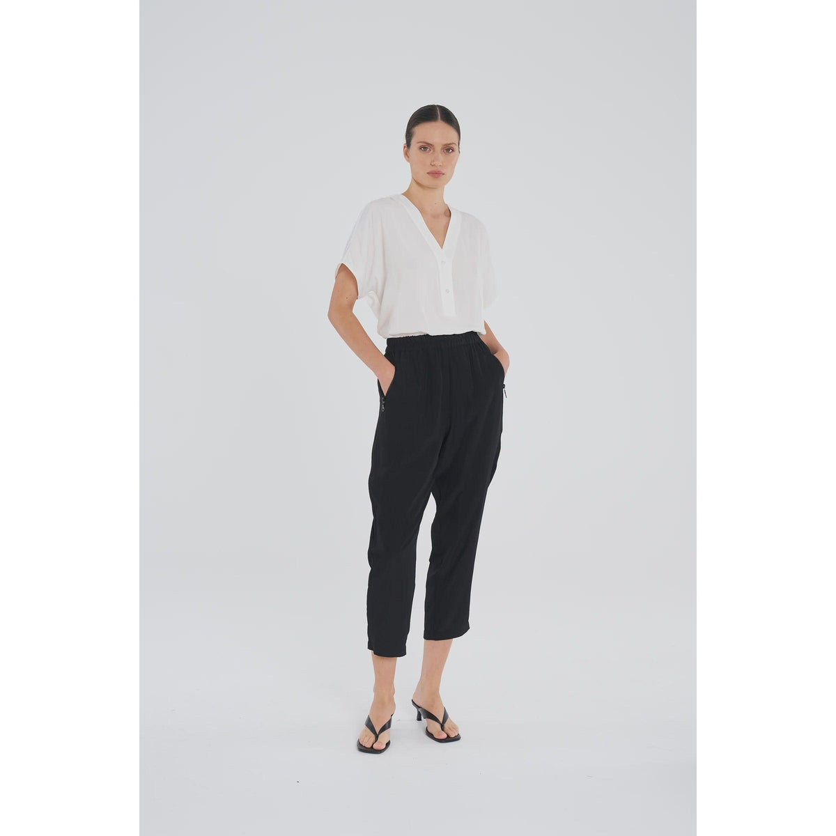 Mela Purdie Soft Zip Pant - Black Mela Purdie Pisces Boutique
