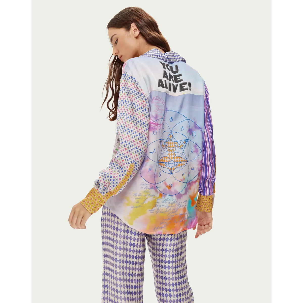 ME 369 Isabel Printed Shirt - Runic Whisper ME369 Pisces Boutique