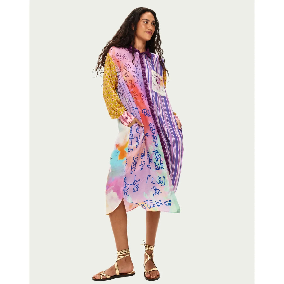 ME 369 Vivi Whisper Shirt Dress - Runic ME369 Pisces Boutique
