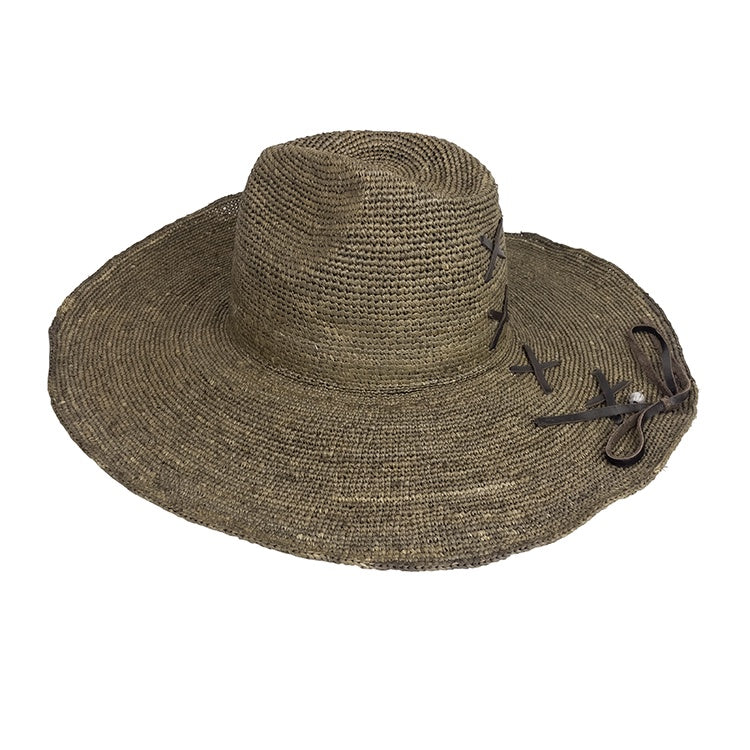 Made In Mada Aziz Hat Lace - Taupe Made in Mada Pisces Boutique