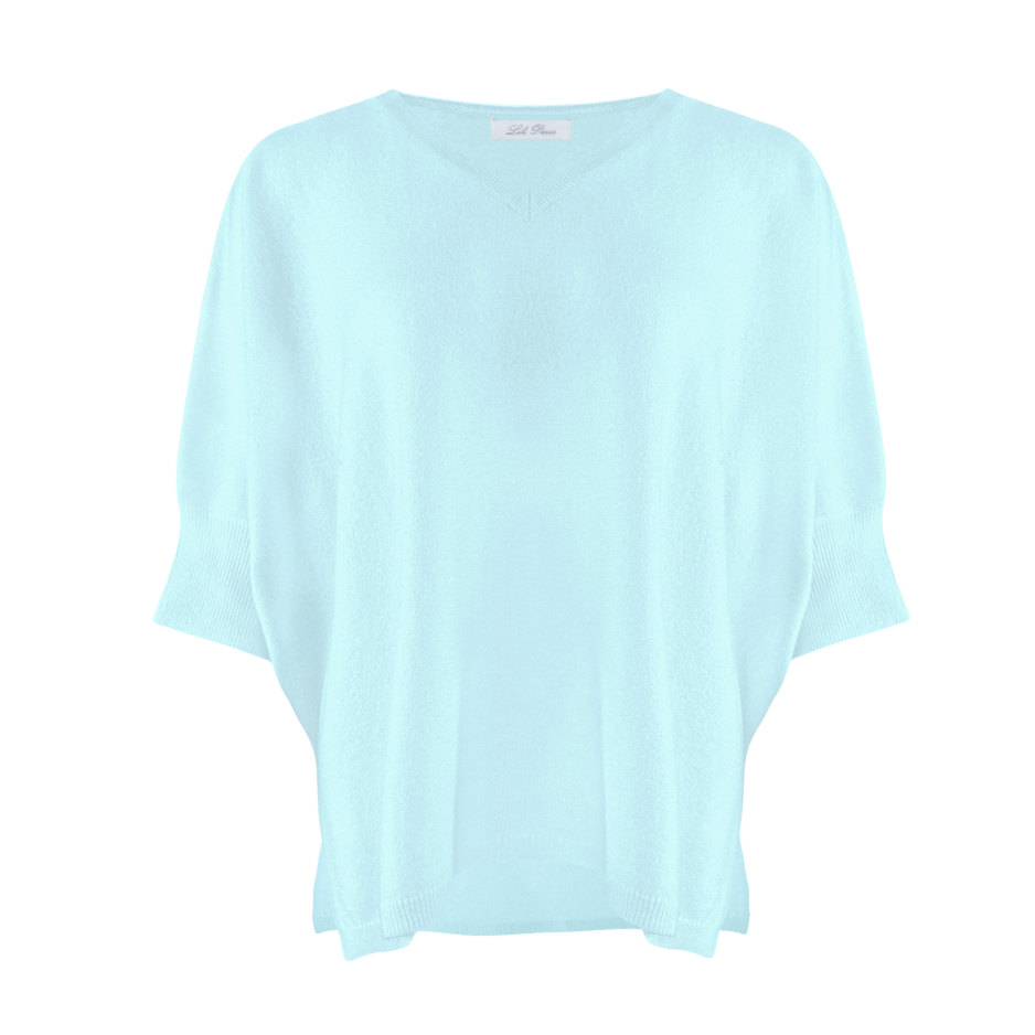 Lili Paris 100% Cashmere V - Aquamarine Lili Paris Pisces Boutique
