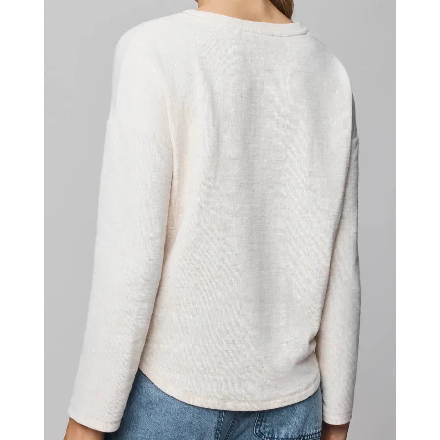 Splendid Callista Long Sleeve Tee - Pale Oak Heather Splendid Pisces Boutique