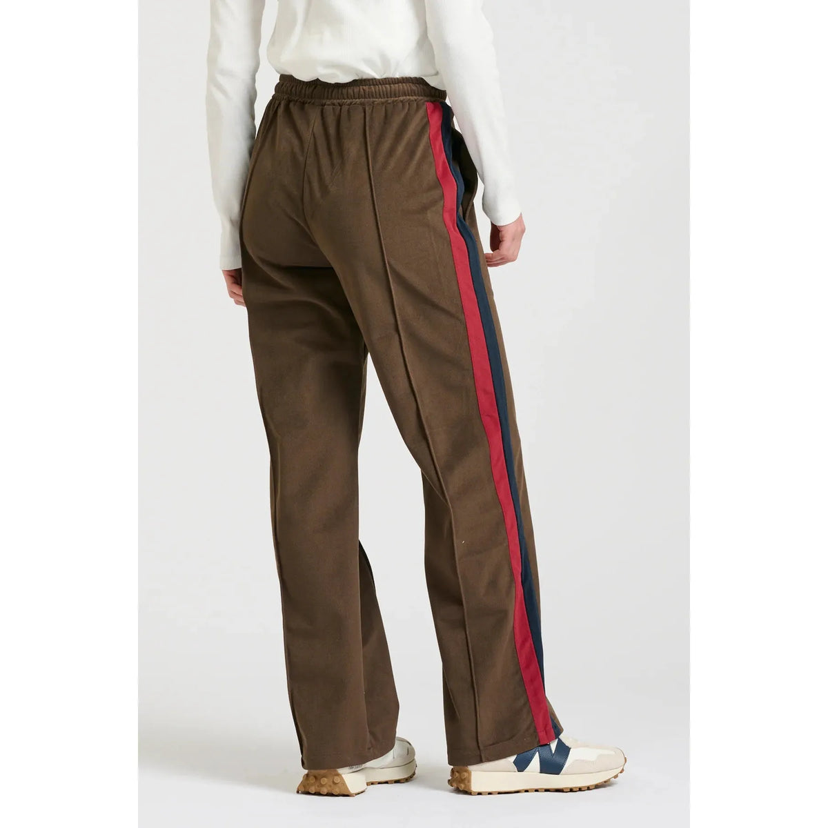 Shirty The Lucile Velvet Twill Pant - Choc Navy Ruby Stripe Shirty Pisces Boutique