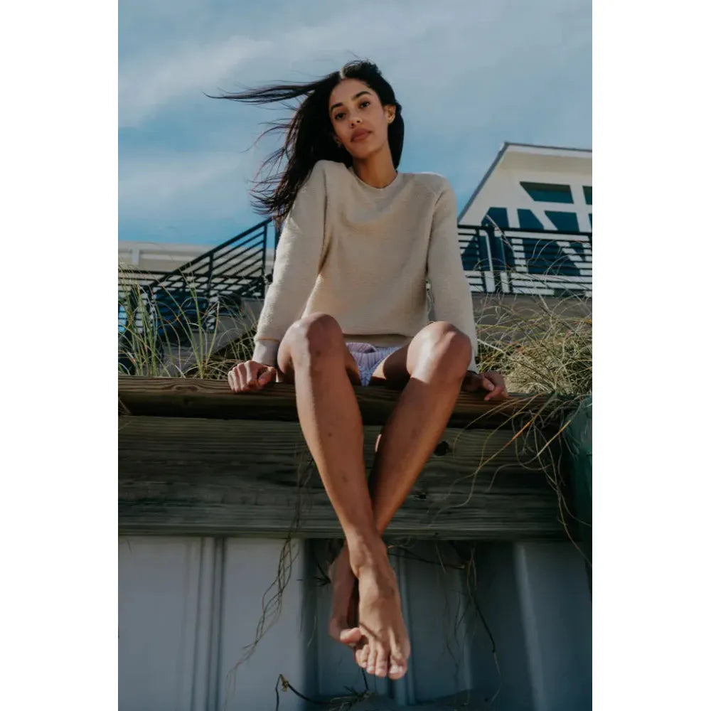 Perfect White Tee Ziggy Crewneck Sweat - Driftwood Perfect White Tee Pisces Boutique