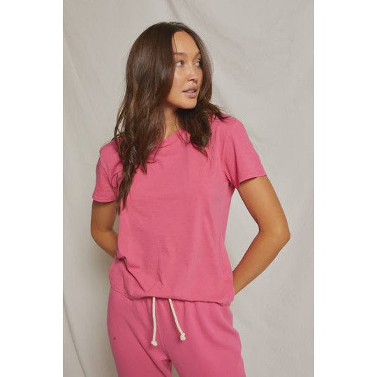 Perfect White Tee Harley Boxy Crew - Peony