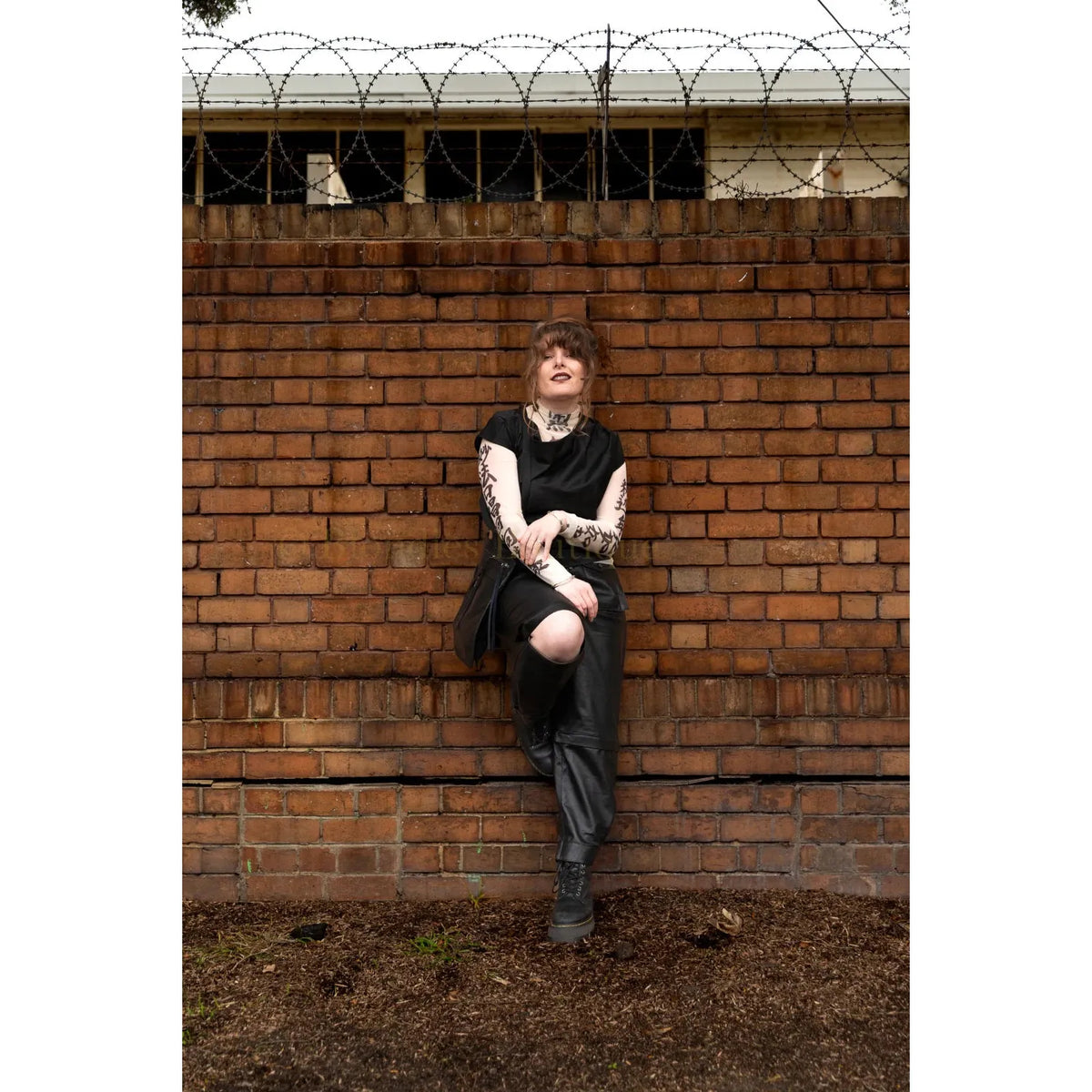 Maud Dainty Trucker Leather - Black  Maud Dainty Pisces Boutique
