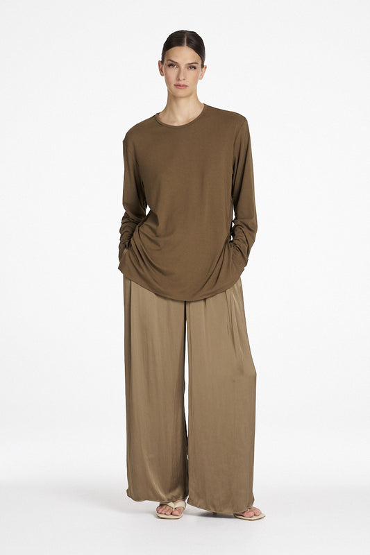 Signature By Mela Purdi Charmeuse Pant - Malt