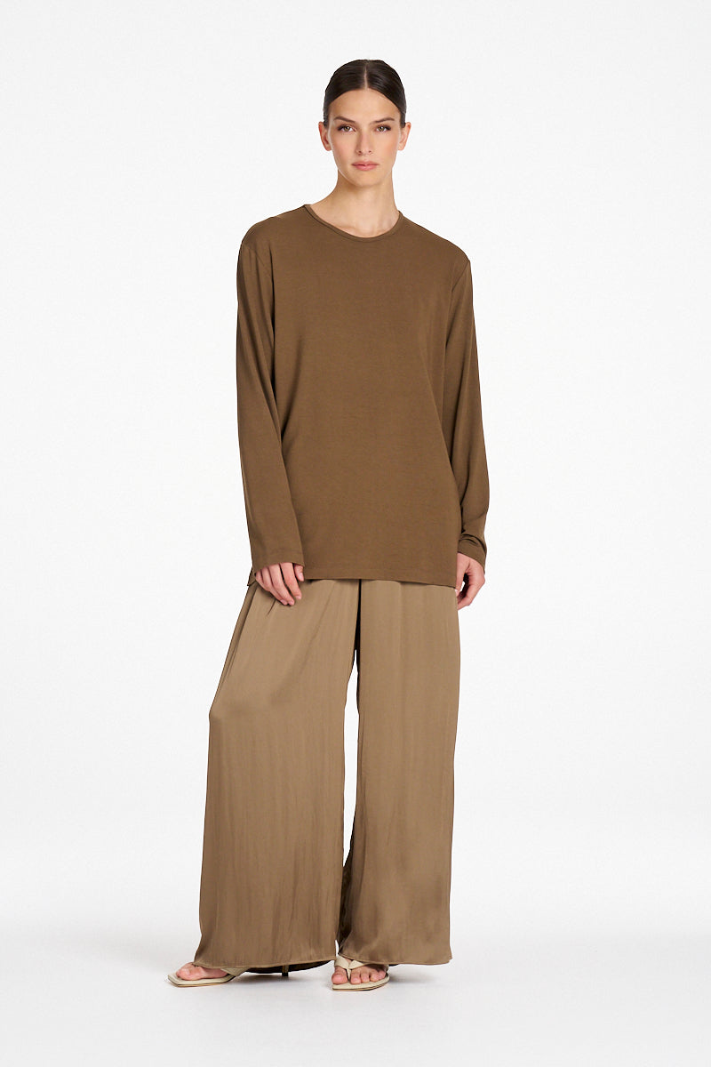 Signature By Mela Purdi Charmeuse Pant - Malt