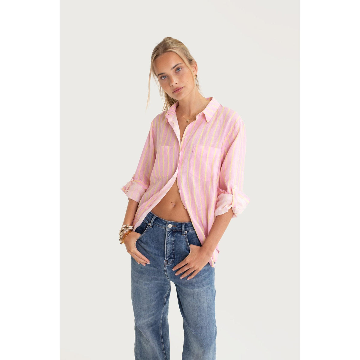 Hut Clothing Lemon Drop Stripe  Hut Clothing Pisces Boutique