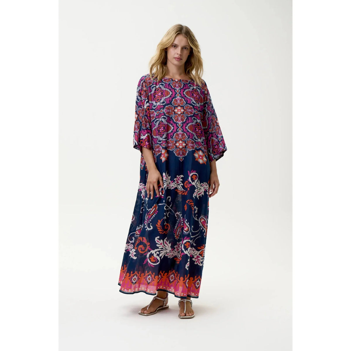 One Season Jackie Print-Isola-Sushi Voile-Navy/Pink  One Season Pisces Boutique
