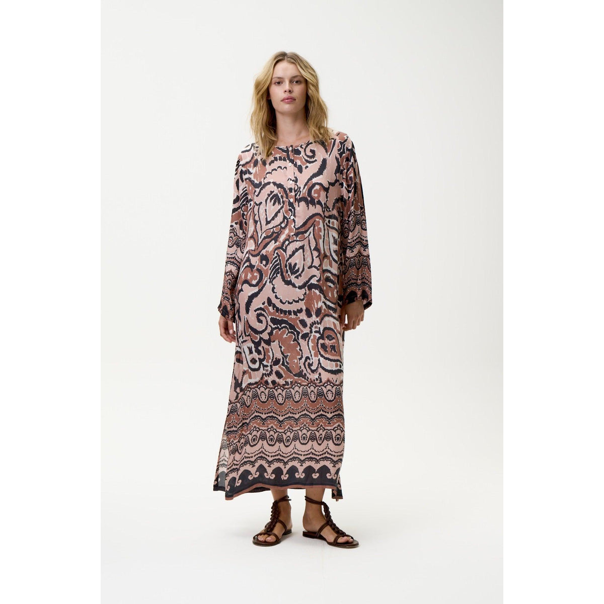 One Season Llew Maxi-Valencia-Cupro-Mocha  One Season Pisces Boutique