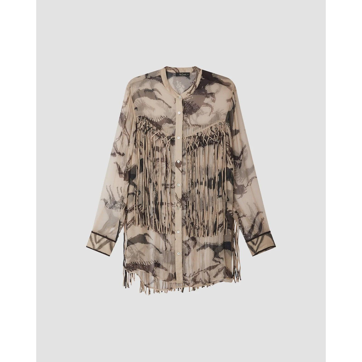 Mes Demoiselle Faustina Fancy Ride Shirt - Beige / Brown  Mes Demoiselle Pisces Boutique