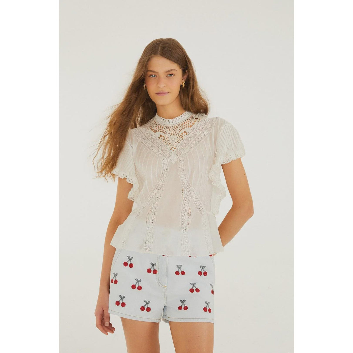 Farm Rio Applique Blouse - Off White  Farm Rio Pisces Boutique