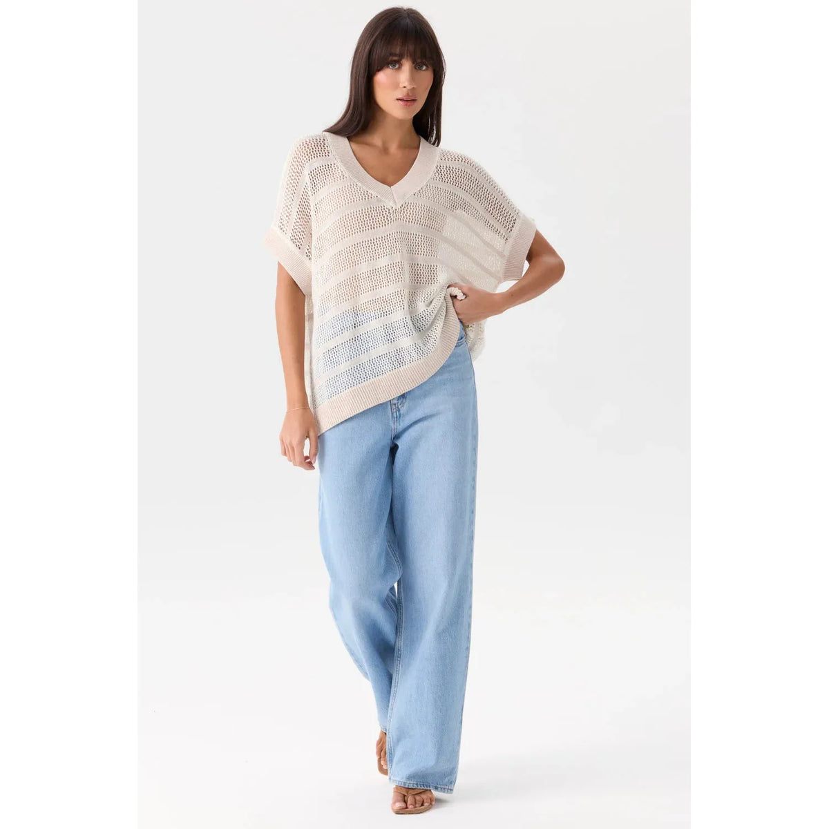 Mia Fratino Sanremo Vest - White / Calico  Mia Fratino Pisces Boutique