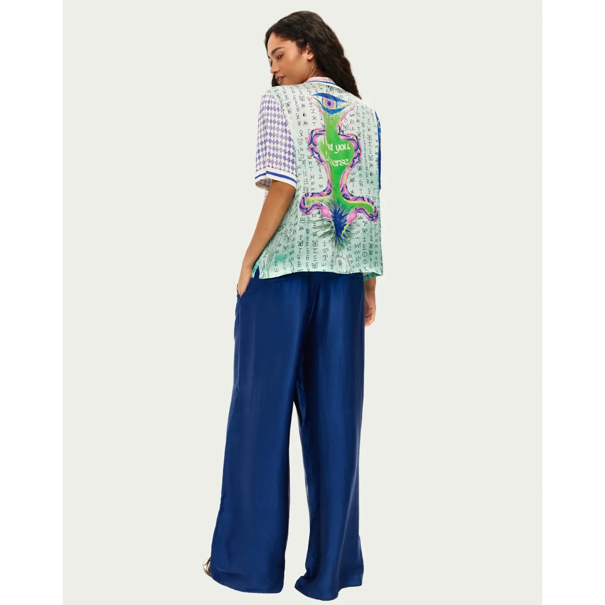 ME 369 Aya Knit Collar Shirt - Runic Whisper  ME369 Pisces Boutique