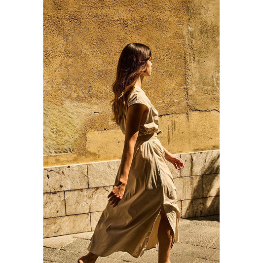 Mela Purdie Zip Slice Dress - Biscoti  Mela Purdie Pisces Boutique