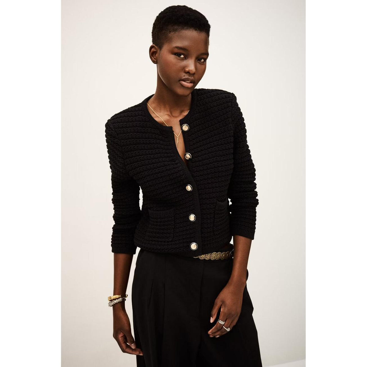 Ba&sh Gaspard Cardigan - Black  Ba&sh Pisces Boutique