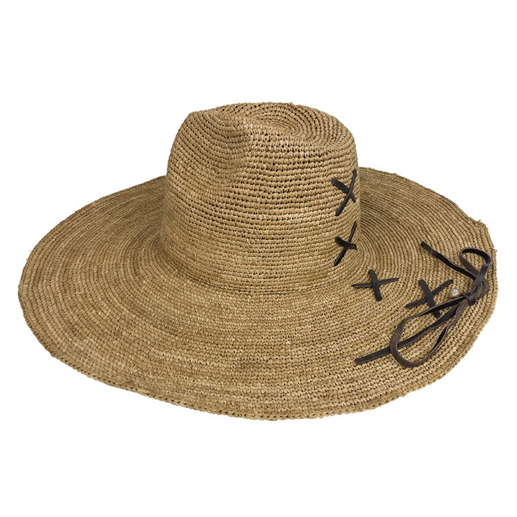 Made In Mada Aziz Hat Lace - Light Brown  Made in Mada Pisces Boutique