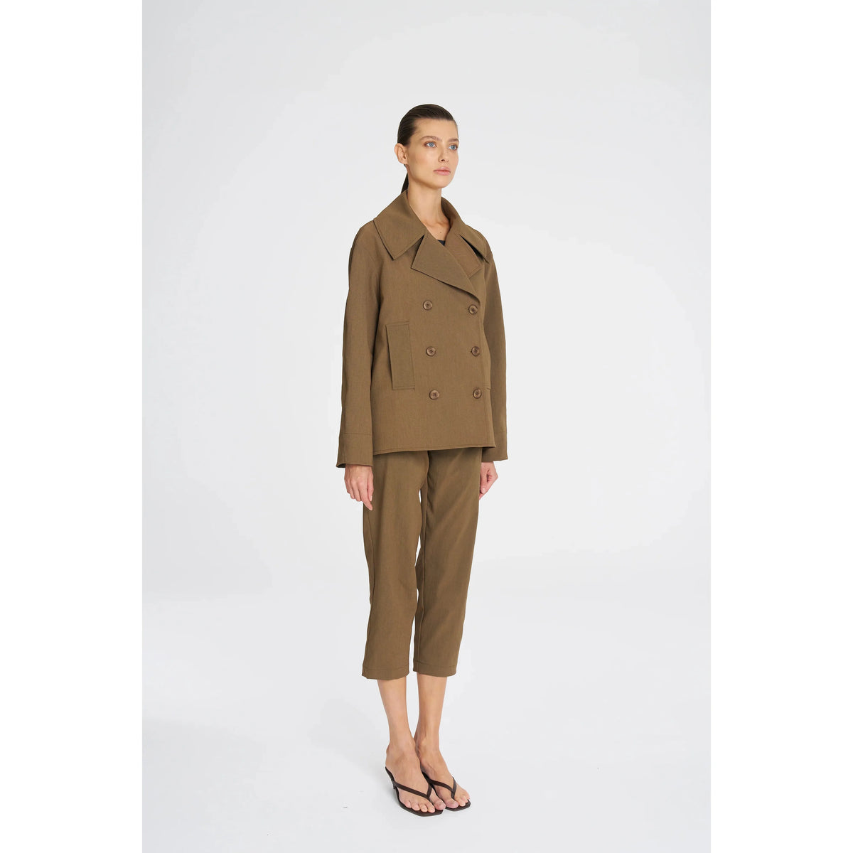 Mela Purdie Pea Jacket - Tannin  Mela Purdie Pisces Boutique