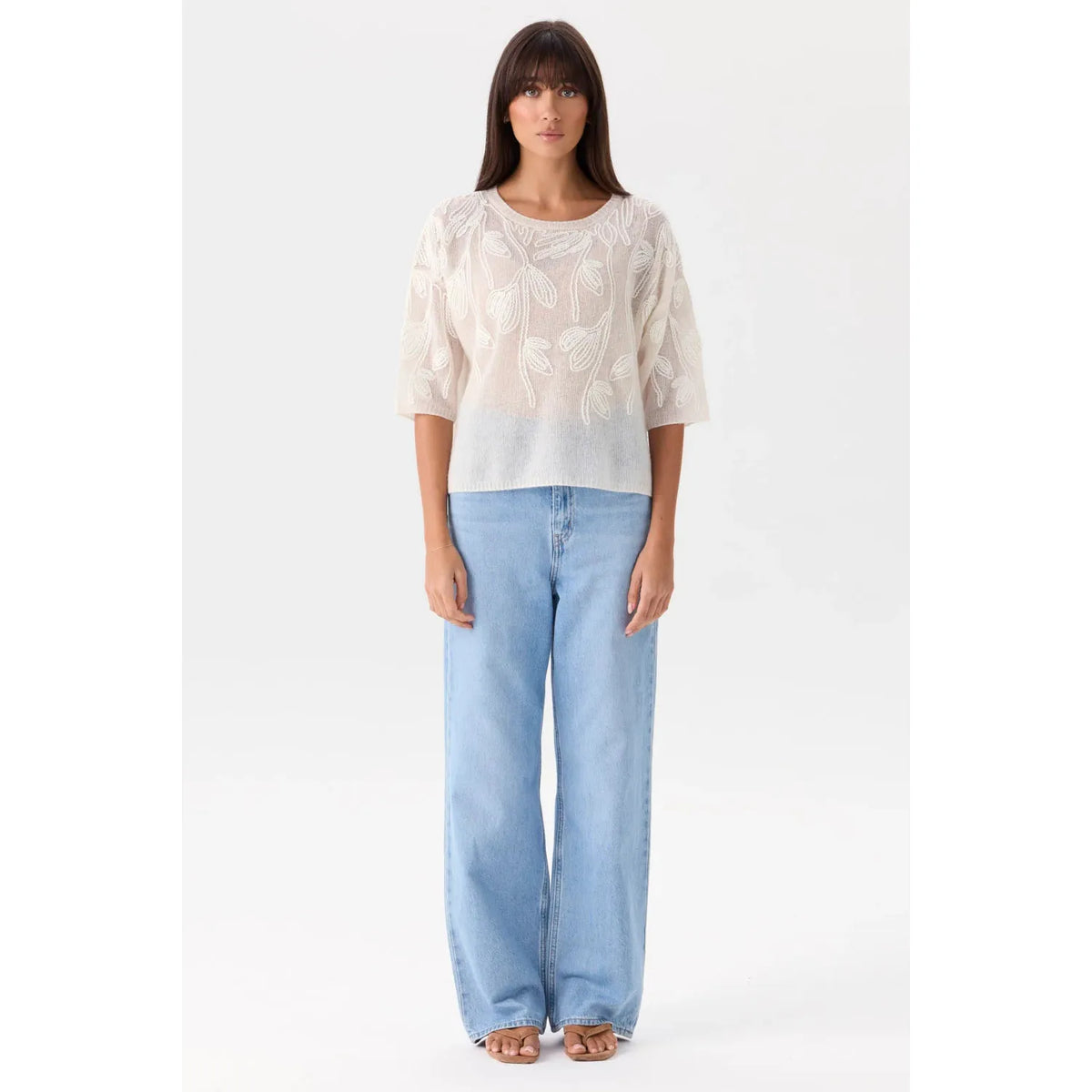 Mia Fratino Helena Tee - Cloud  Mia Fratino Pisces Boutique