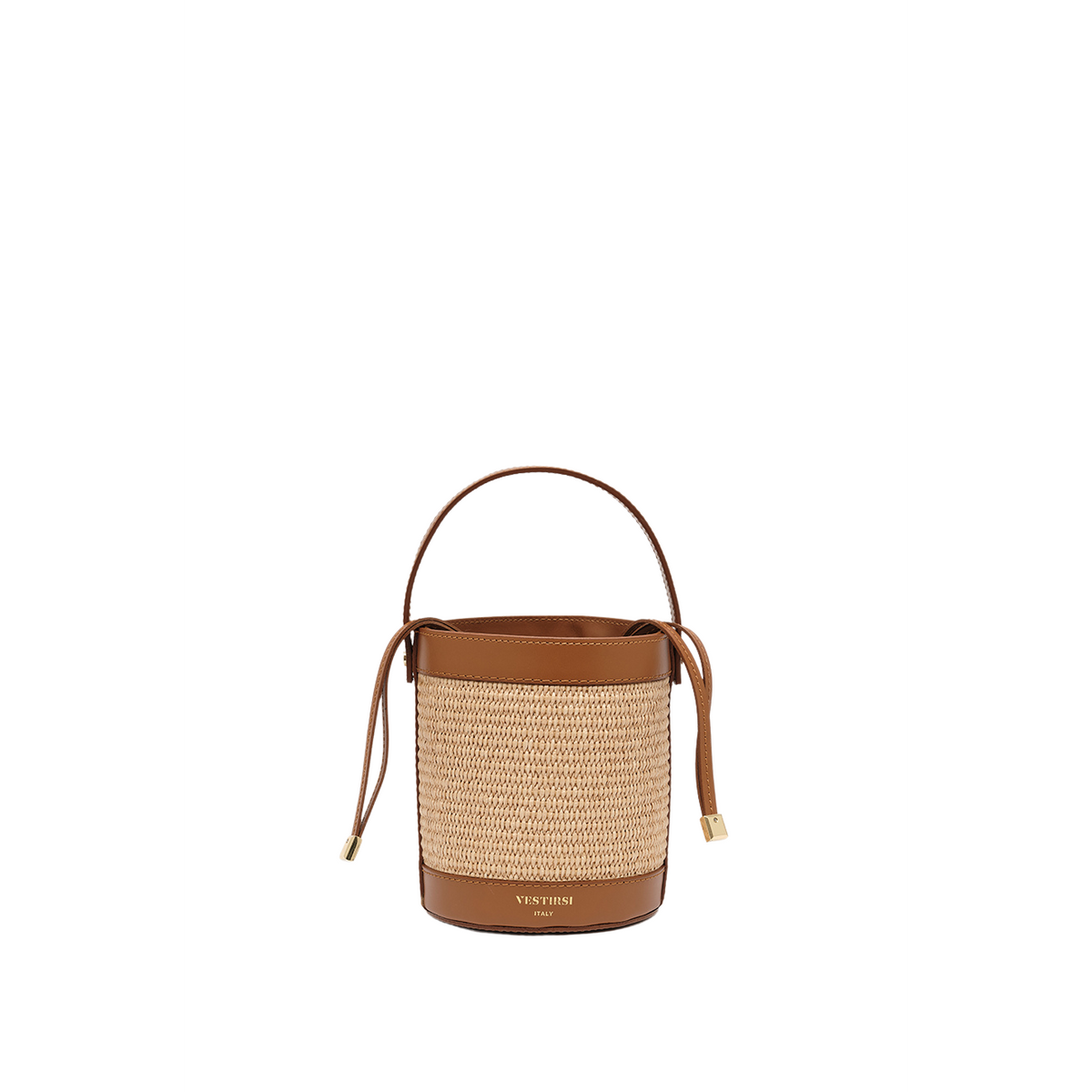 Vestirsi Brittany Raffia Bucket - Tan
