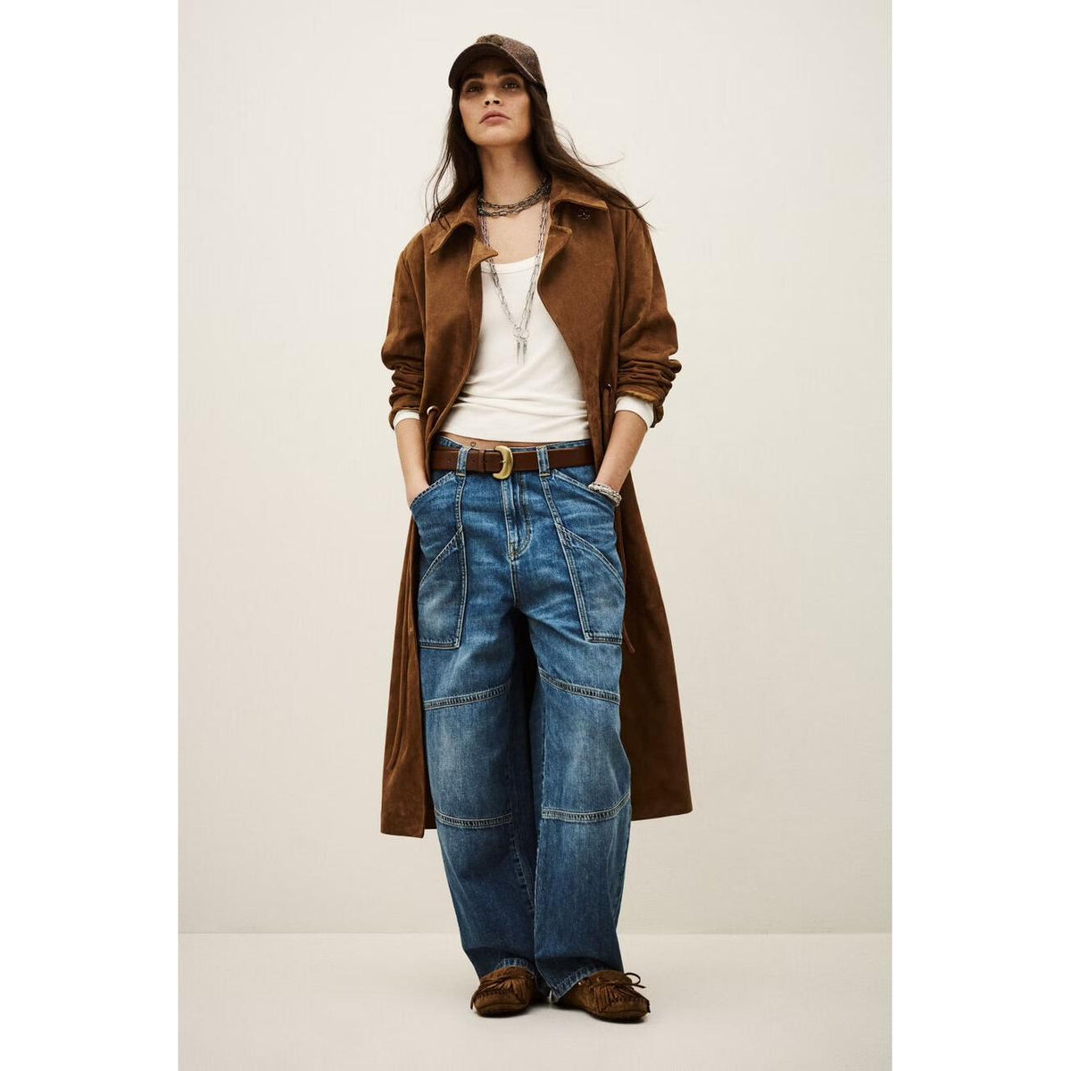 Ba&sh Matte Coat - Camel  Ba&sh Pisces Boutique