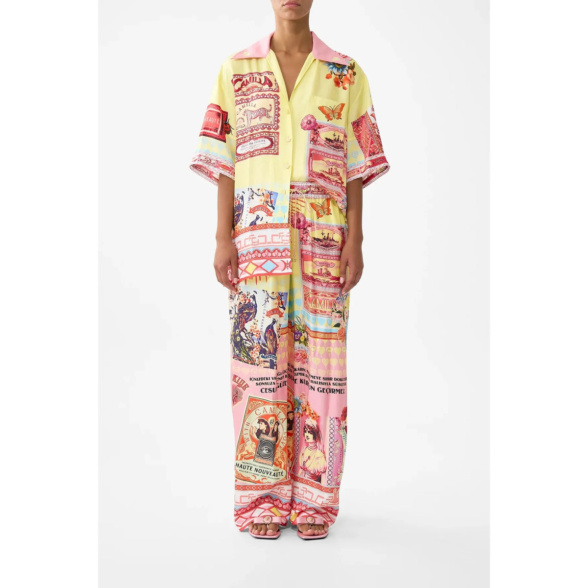 Camilla Straight Leg Pant - Collage Kingdom Collking  Camilla Pisces Boutique