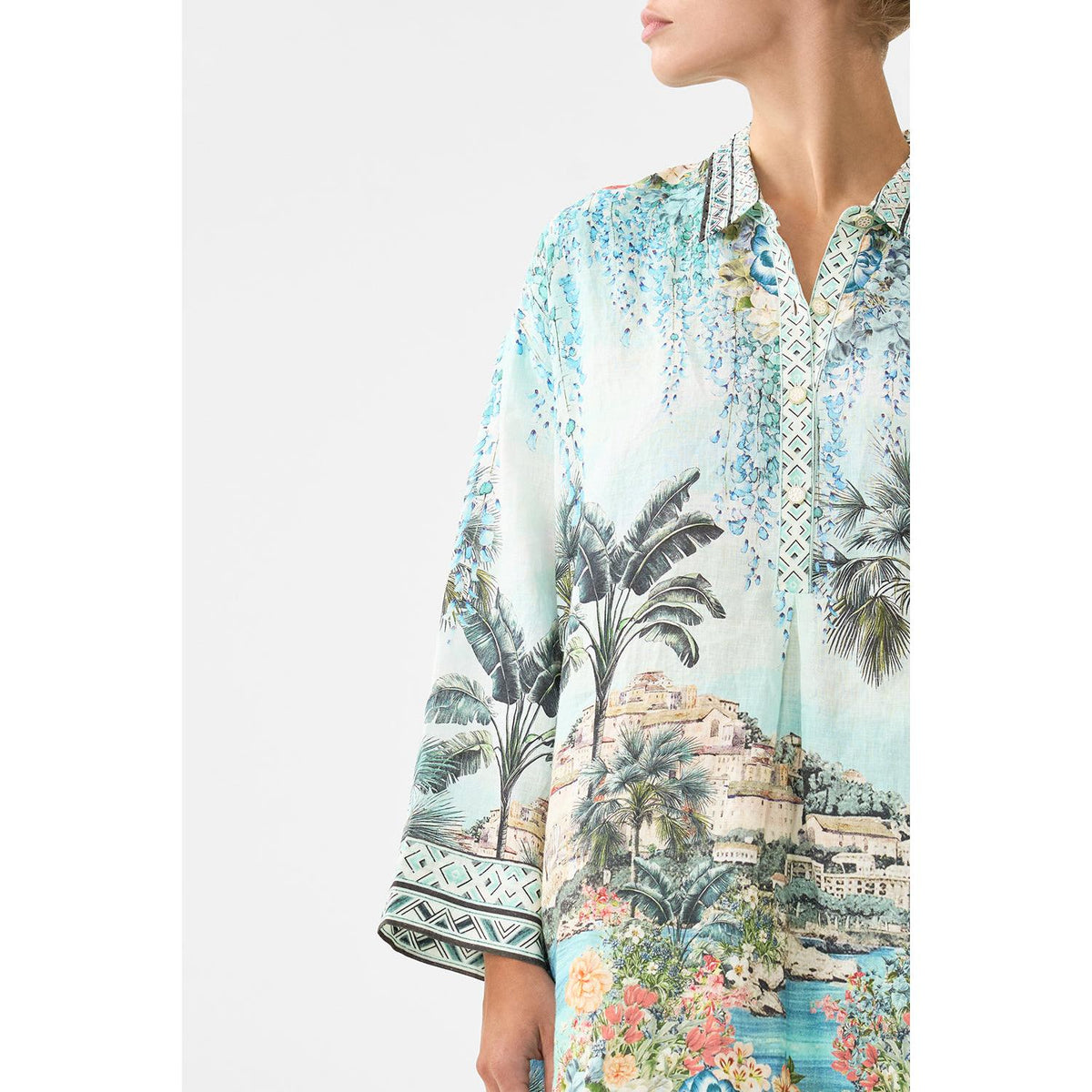 Camilla Relaxed High Low Shirt Dress - Balearic Bebe Balebebe  Camilla Pisces Boutique
