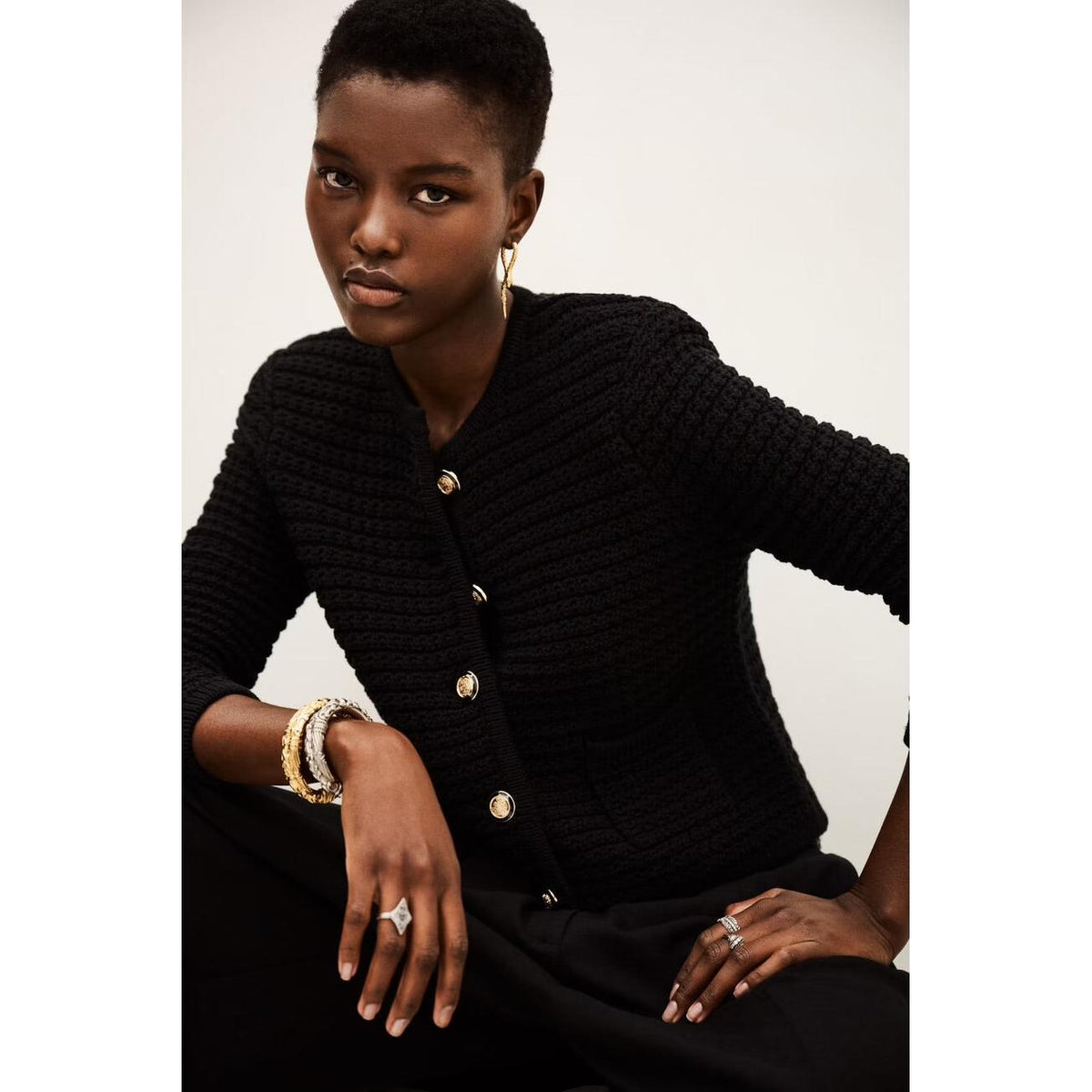 Ba&sh Gaspard Cardigan - Black  Ba&sh Pisces Boutique
