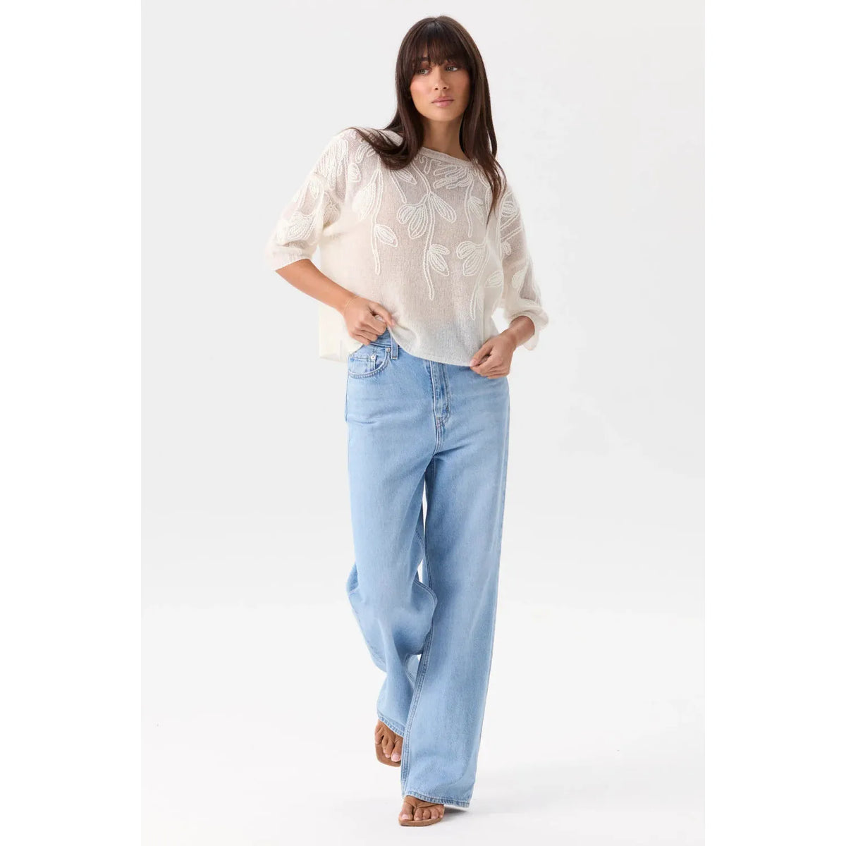 Mia Fratino Helena Tee - Cloud  Mia Fratino Pisces Boutique