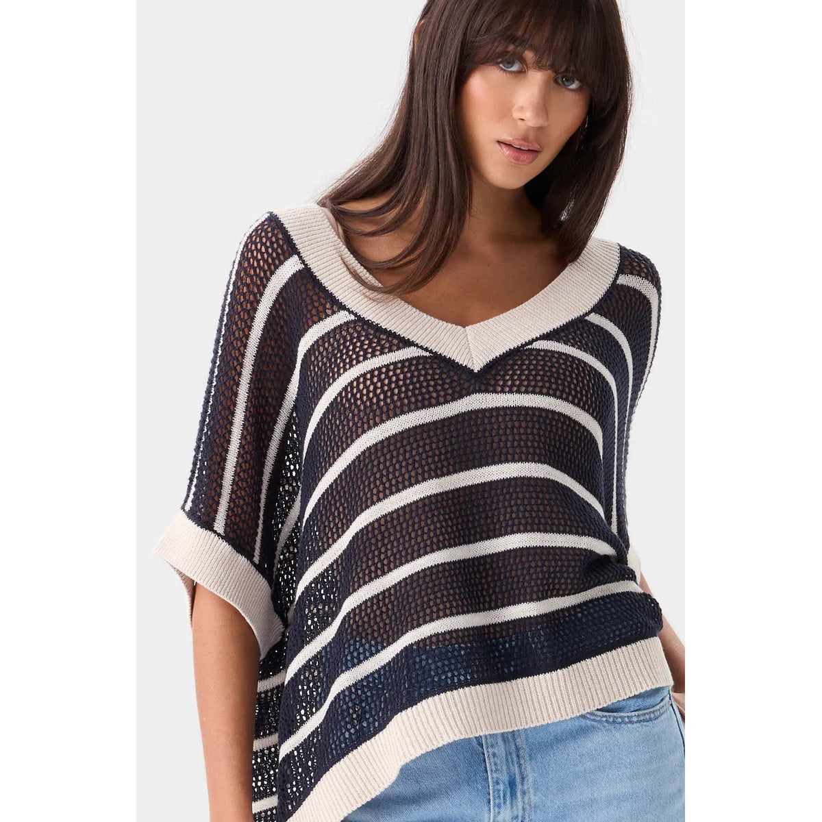 Mia Fratino Sanremo Vest - Navy / Calico  Mia Fratino Pisces Boutique