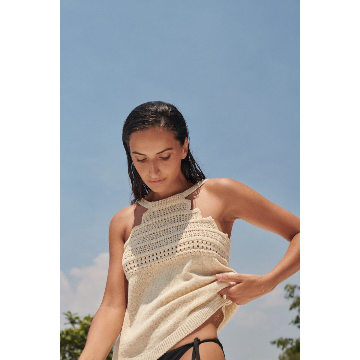 Sita Murt Halter Top - Ecru