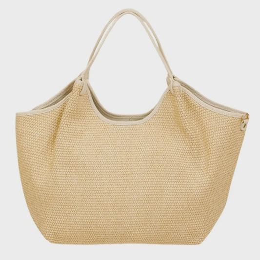 Maison Fanli Hector Raffia Bag Large - Creme  Mason Fanli Pisces Boutique