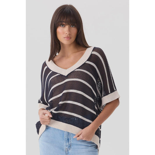 Mia Fratino Sanremo Vest - Navy / Calico  Mia Fratino Pisces Boutique