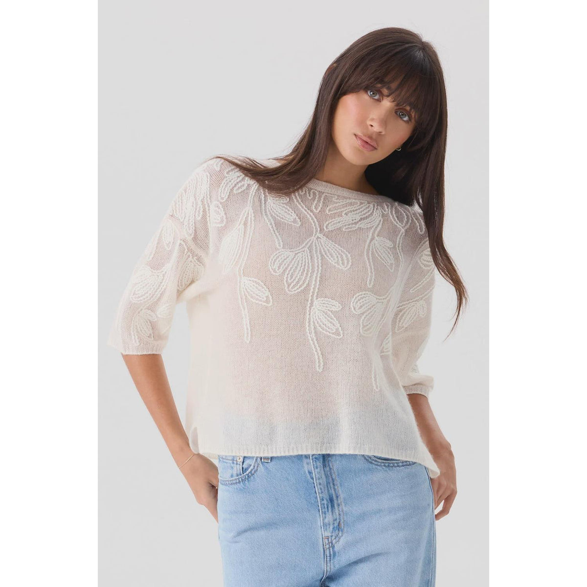Mia Fratino Helena Tee - Cloud  Mia Fratino Pisces Boutique