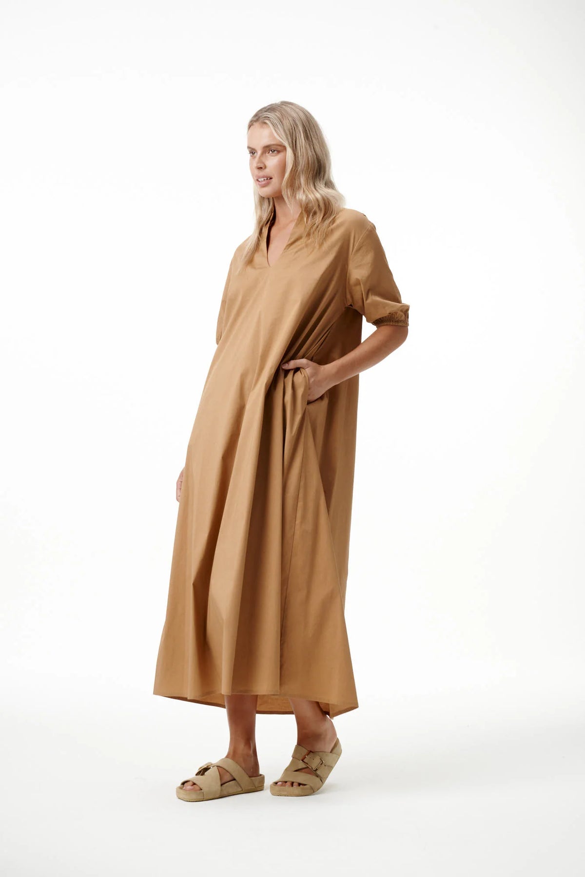 One Season Long Grace Plain Cotton Luxe - Camel