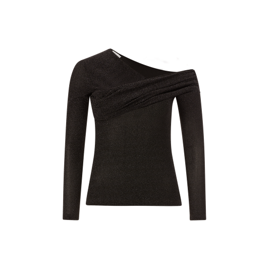 Rich & Royal Sparkling Off the Shoulder L/S - Black