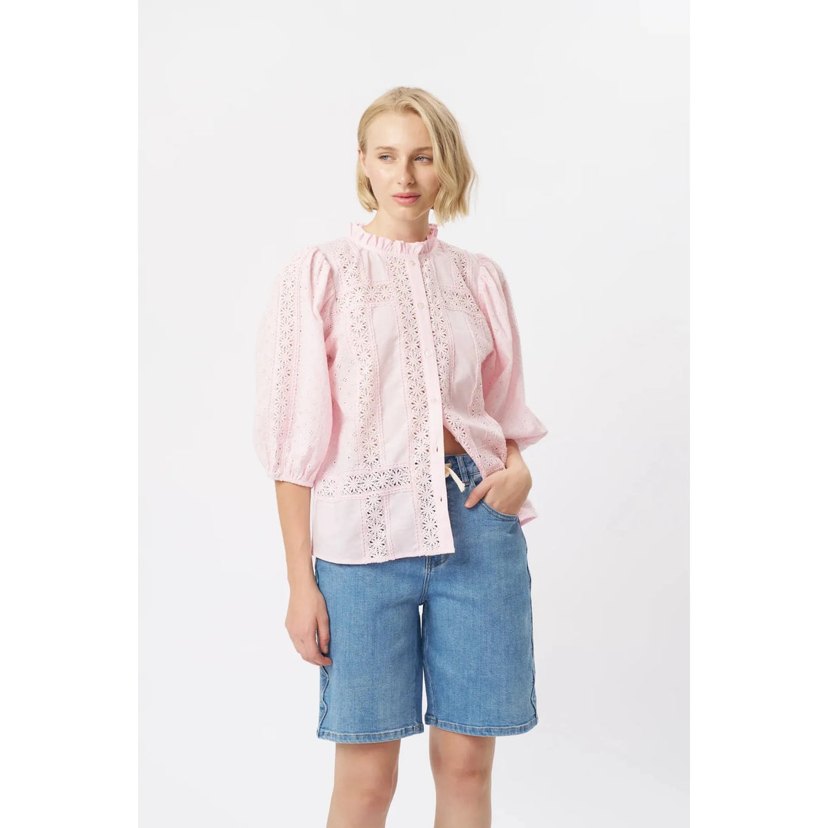 Kireina Isabella Shirt -Pink  Kireina Pisces Boutique