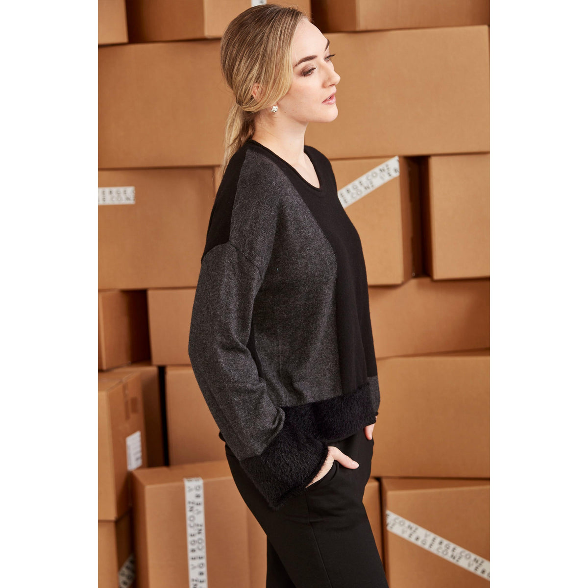 Verge Loom Sweater - Black