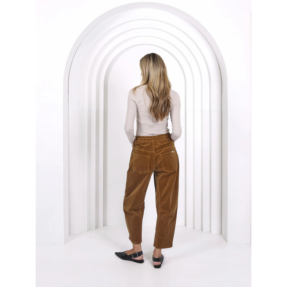 Monaco Jeans Leo Barrel Cord - Camel  Monaco Jeans Pisces Boutique