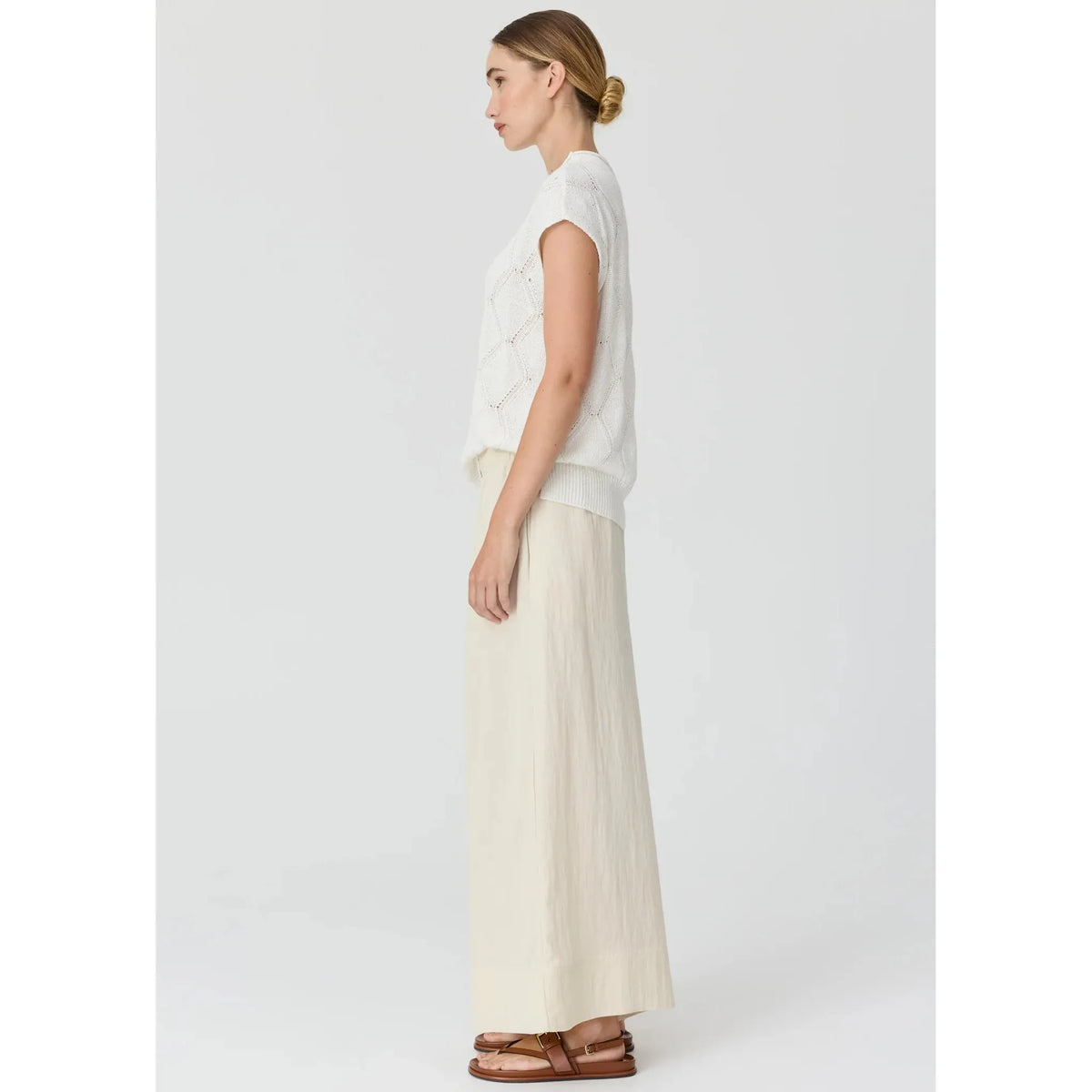 POL Rosin Pointelle Tee - White  POL Pisces Boutique