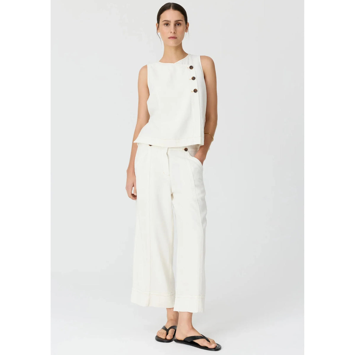 POL Anise Crop Pant - Chalk  POL Pisces Boutique