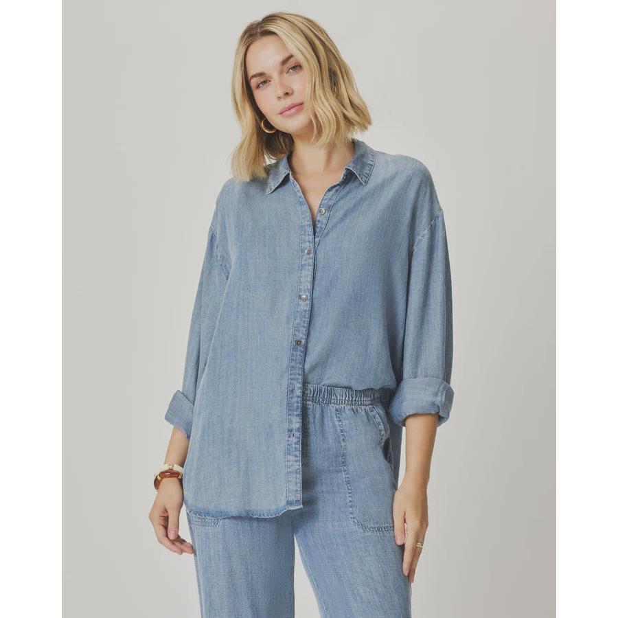 Splendid Indigo Button Down Indigo  Splendid Pisces Boutique