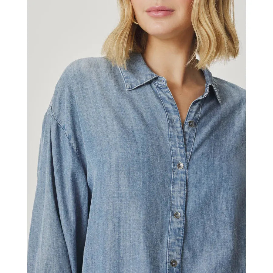 Splendid Indigo Button Down Indigo  Splendid Pisces Boutique