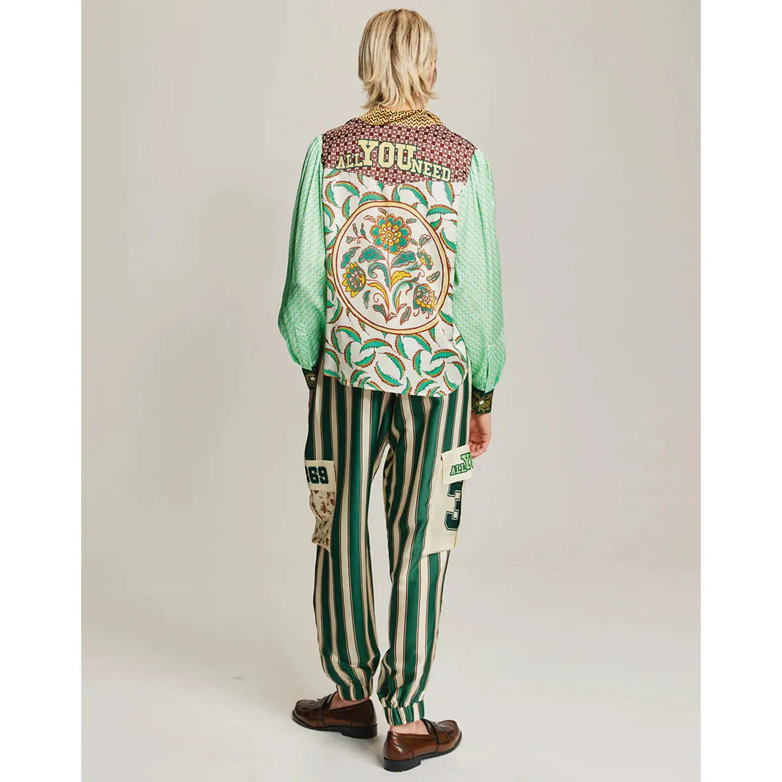 ME 369 Grace Cropped Shirt - Sporty Jade  ME369 Pisces Boutique