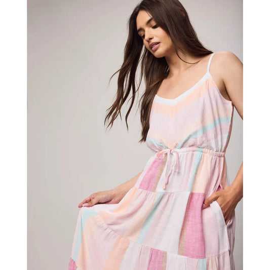 Splendid Audriana Dress - Carnation Multi Stripe  Splendid Pisces Boutique
