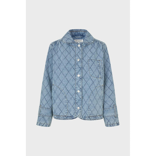 Lollys Laundry Viola Quilted Jacket - Washed Denim  Lolly's Laundry Pisces Boutique